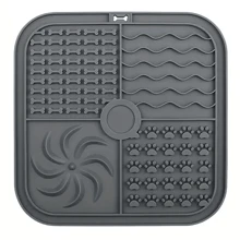 1/2 pièces Tapis de lèche carré pour chiens, bol d'alimentation lente en silicone avec ventouse, tapis d'entraînement pour chiens