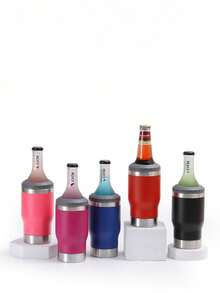 1 件 14 盎司不锈钢真空隔热杯，双层旅行杯带盖，适合汽车、户外使用 - 多色 - 查看 3