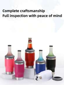 1 件 14 盎司不锈钢真空隔热杯，双层旅行杯带盖，适合汽车、户外使用 - 多色 - 查看 2