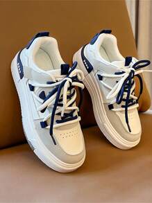 Women's Casual Sports Shoes, Flat Sneakers, Athletic Road Running Shoes - White Ash - View 11