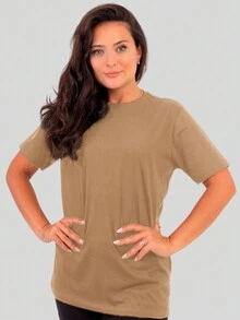 Women T-Shirts - 卡其色 - 查看 1