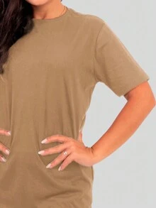 Women T-Shirts - 卡其色 - 查看 3