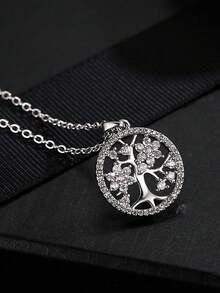 1 Vòng Cổ Cây Sự Sống, Món Quà Trang Sức Cho Bạn Gái, Con Gái, Mẹ, Vợ, Phụ Nữ, Thích Hợp Cho Họp Mặt, Tiệc Tùng, Kỳ Nghỉ, Đeo Hàng Ngày - bạch kim - Xem 4