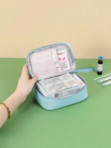 1pc Portable Medicine Storage Bag - Blue - View 2