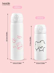 1 pieza, Taza de agua de acero inoxidable, portátil, botella de agua, aislamiento térmico y frío, regalo para hombres y mujeres para volver a la escuela