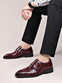 Męskie buty na co dzień z paskiem mnicha w dużych rozmiarach, wygodne, antypoślizgowe, trwałe obuwie w stylu biznesowym