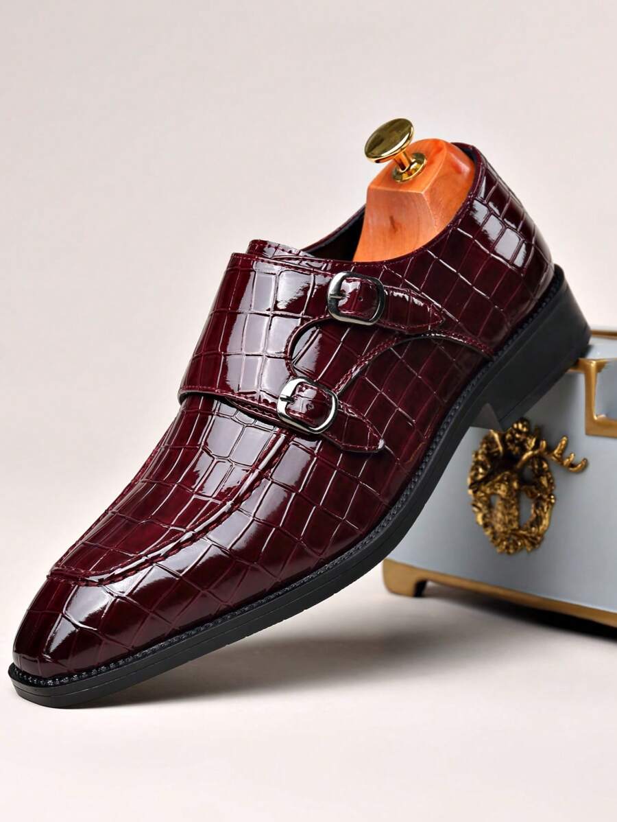 Męskie buty na co dzień z paskiem mnicha w dużych rozmiarach, wygodne, antypoślizgowe, trwałe obuwie w stylu biznesowym