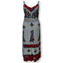 Vestido Longo Indiano Alça Bordado Colorido Plus Size 519