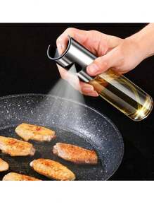 1pc,Oil Spray Can Glass Household Kitchen Air Fryer Oil Spray Bottle Spray Mist Mist Cooking Oil Thickened Spray Can Oil - Multicolor - View 5