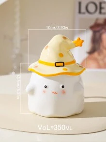 DearDali 1 chiếc cốc gốm ma thuật dễ thương 350ml có nắp, cốc cà phê Niche, thiết kế "Không đãi, không lừa", thích hợp cho hoặc tiệc trở lại trường - Nhiều màu - Xem 14