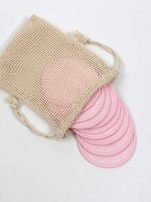 Makeup Remover Pads With Storage Bag - Pack Of 5/10/20, Soft And Reusable Rounds, Suitable For Cleansers, Washable Bamboo Pads, Ideal For All Skin Types - Baby Pink - View 13