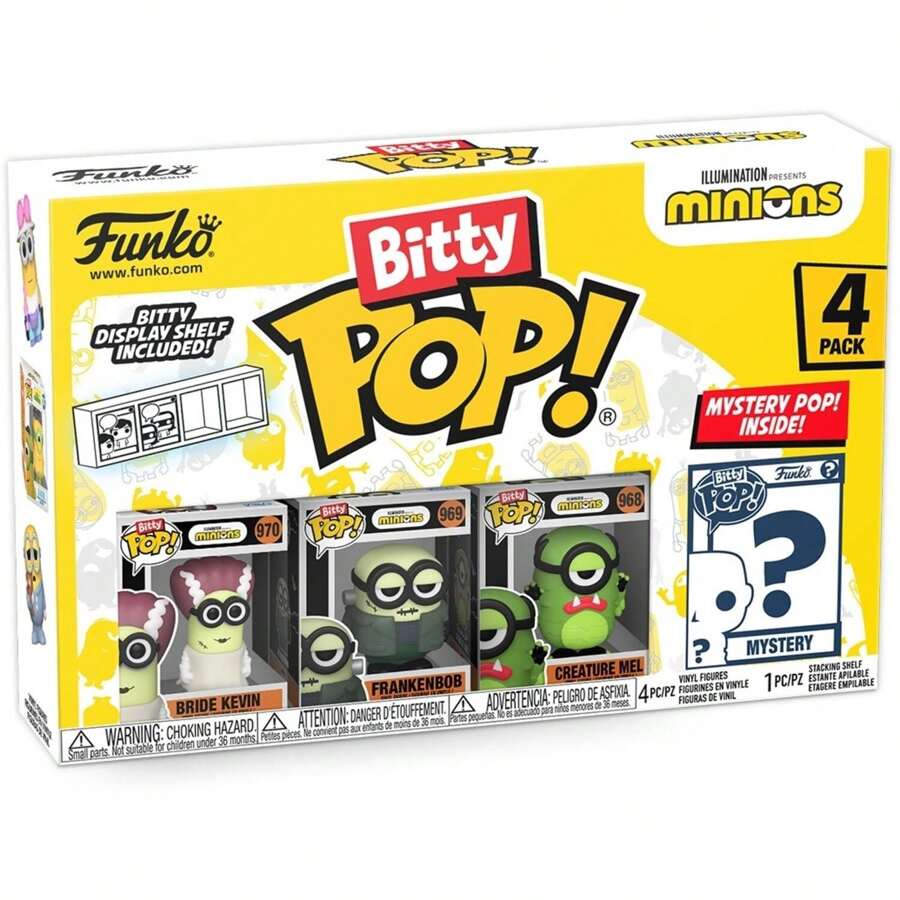 FUNKO BITTY POP!: Minions - Frankenbob 4PK  [COLLECTABLES] Vinyl Figure - 彩色 - 查看 1