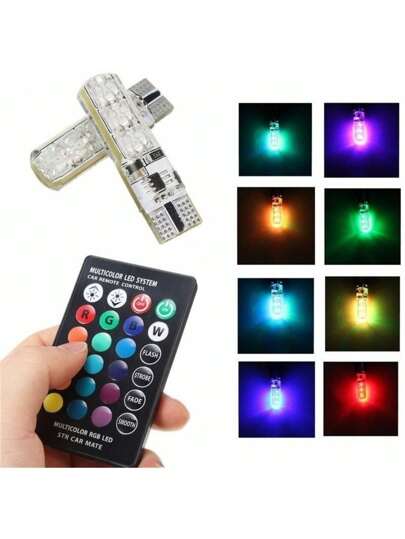 Par Lâmpada Pingo 6 Leds Rgb 16 Cores Com Controle Remoto