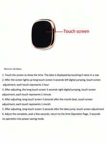 2入組磁力方形數字顯示情侶/閨蜜電子手錶禮物 - 彩色 - 查看 5