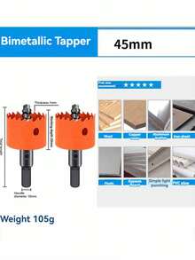 DAIEN 5 件装木工开孔锯钻头适用于金属制品、石膏板、塑料、锡 - 多功能开孔器套装 - 開孔器鑽頭 - 查看 21