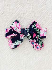 1件女婴豹纹无袖连体衣，夏季 - 藏蓝色 - 查看 3