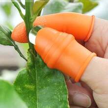 5 piezas Cubierta protectora para dedos para pelar naranjas y mandarinas, recoger granos de pimienta y verduras - Naranja - Ver 8