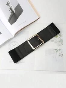 1 件女士欧美风格方形扣腰带，宽弹性紧身胸衣腰带，带装饰性外套连衣裙腰带万圣节秋季，万圣节，万圣节服装 - A - 查看 8