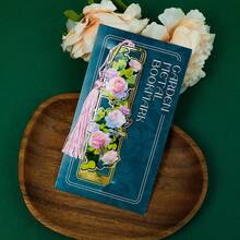 1PC Highly Attractive Level Flower Metal Bookmark, Rose Sunflower Hydrangea Tulip Creative Souvenir Hollow Fringe Metal Bookmark, Hollow Bookmark Party Small Gift - Multicolor - View 13