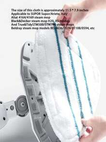 1/3/5/10 Stücke H20 Dampfmop Ersatz Pads, Klett Reinigungstücher Köpfe kompatibel mit Supor Ariete H2O