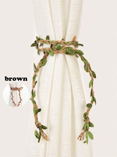 1pc Artificial Vine Window Curtain Tieback, Available In Multiple Colors Gifts Birthday Graduation