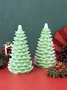 New Christmas Tree & Cedar Scented Candle Silicone Mold For DIY Candle Making - White - View 9