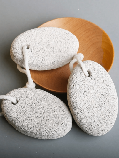 1pc Large Circular Volcanic Foot Pumice Stone For Dead Skin Removal,Bag,Organizer,Storage