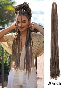 Micro Braids Hair Extensions Long Micro 3X Pre-Looped Synthetic Zizi Braids  24 Inch 100g/Pack Color Thin Small Box Braid Crochet Twisted Hair Synthetic Kanekalon Braiding Hair Extension