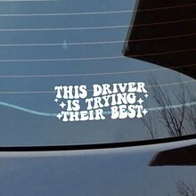 Drivers Are Trying To Be The Best Vinyl Decals - Car Window Decal Sticker, Car Decals, Car Decal, Car Decal For Women, Funny Sticker - one-size - View 7