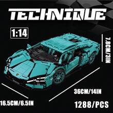 Cool Fashion Lamborghini Supercar Model Building Block Toy - Assembled Racing Car - View 3