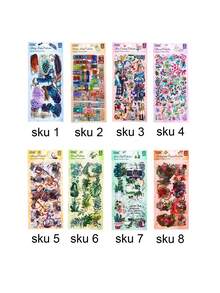 3pcs Simple And Elegant Pattern Scrapbook Stickers, Flowers, Feathers, Green Plants, Art Supplies And Other Delicate Life Scene Pattern Sticker Packs, DIY Magazines, Garbage Diary Supplies, Learning Stationery And Gift Cover Decorative Stickers - Multicolor - View 3