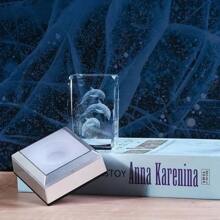 Color-Morphing USB Dolphin LED Crystal Night Light - Touch-Controlled, Elegant Bedroom Decor & Gift