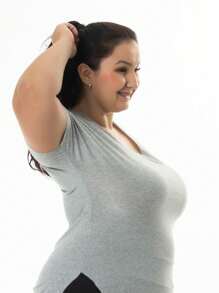 kit Conjunto Fitness Plus Size Academia (calça + blusa) 10647/11059
