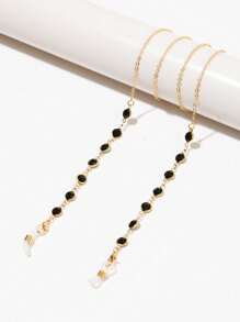 1 件金属边水钻眼镜链，太阳镜防掉链，眼镜装饰挂绳，彩色水钻装饰眼镜链，适合度假和旅游眼镜装饰 - 多色 - 查看 7