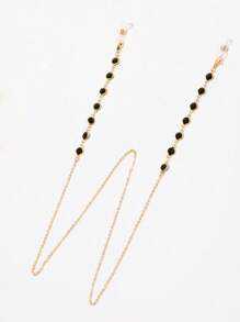 1 件金属边水钻眼镜链，太阳镜防掉链，眼镜装饰挂绳，彩色水钻装饰眼镜链，适合度假和旅游眼镜装饰 - 多色 - 查看 8