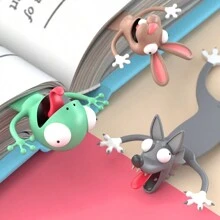 1 signet d'animal en 3D amusant et mignon, carte marque-page en PVC drôle de papeterie convient pour les étudiants, les adolescents, les garçons et les filles pour la lecture de fournitures de bureau et scolaires comme cadeau de fête d'anniversaire