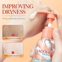 200ml (6.76oz.fl) Crema corporal de malvavisco de naranja sanguina con colágeno/niacinamida/aguacate, hidratante y nutritiva para la piel, restaura la suavidad y delicadeza, revitalizante y suavizante - Naranja sanguina 200ML - Ver 1