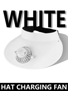 Gorra visera con ventilador - Tres configuraciones de velocidad de viento - Gran protección solar - Visor para mujeres/hombres/niños - Carga USB - Hebilla elástica ajustable - Multicolor - Ver 11