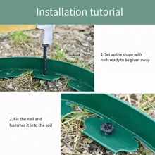 10 Metre FLEXIBLE GARDEN BORDER GRASS LAWN PATH EDGING WITH PLASTIC PEGS STURDY - Black(5cm*5cm*10m) - View 8