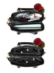 Bolsa Para Mujer Bolso Dama Bandolera Crossbody De Mano Moda - Negro - Ver 5