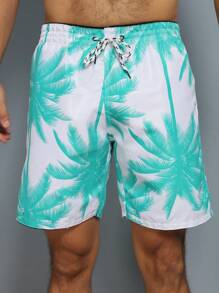 Men Swim Shorts - 薄荷綠 - 查看 2