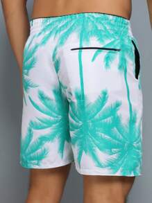 Men Swim Shorts - 薄荷綠 - 查看 3