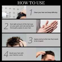 Producto de peinado mate para cabello de hombre de 100g, cera mate para todo tipo de cabello con alta fijación, acabado mate y larga duración, sin escamas - Blanco - Ver 6