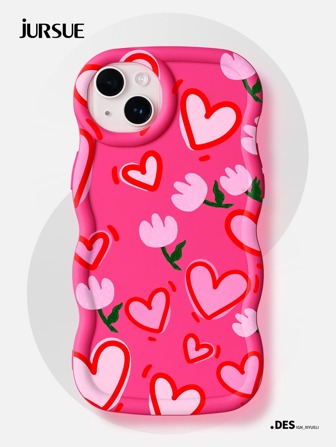  JURSUE時尚美學可愛防震軟殼手機殼，適用於iPhone 15 14 13 12 11 Pro Max SE 2020 X XR XS 8 7 Plus ZA014