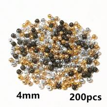 50-200 hạt hoa rỗng DIY hạt cườm hạt charm làm đồ trang sức phụ kiện - Hạt kim loại - Xem 14