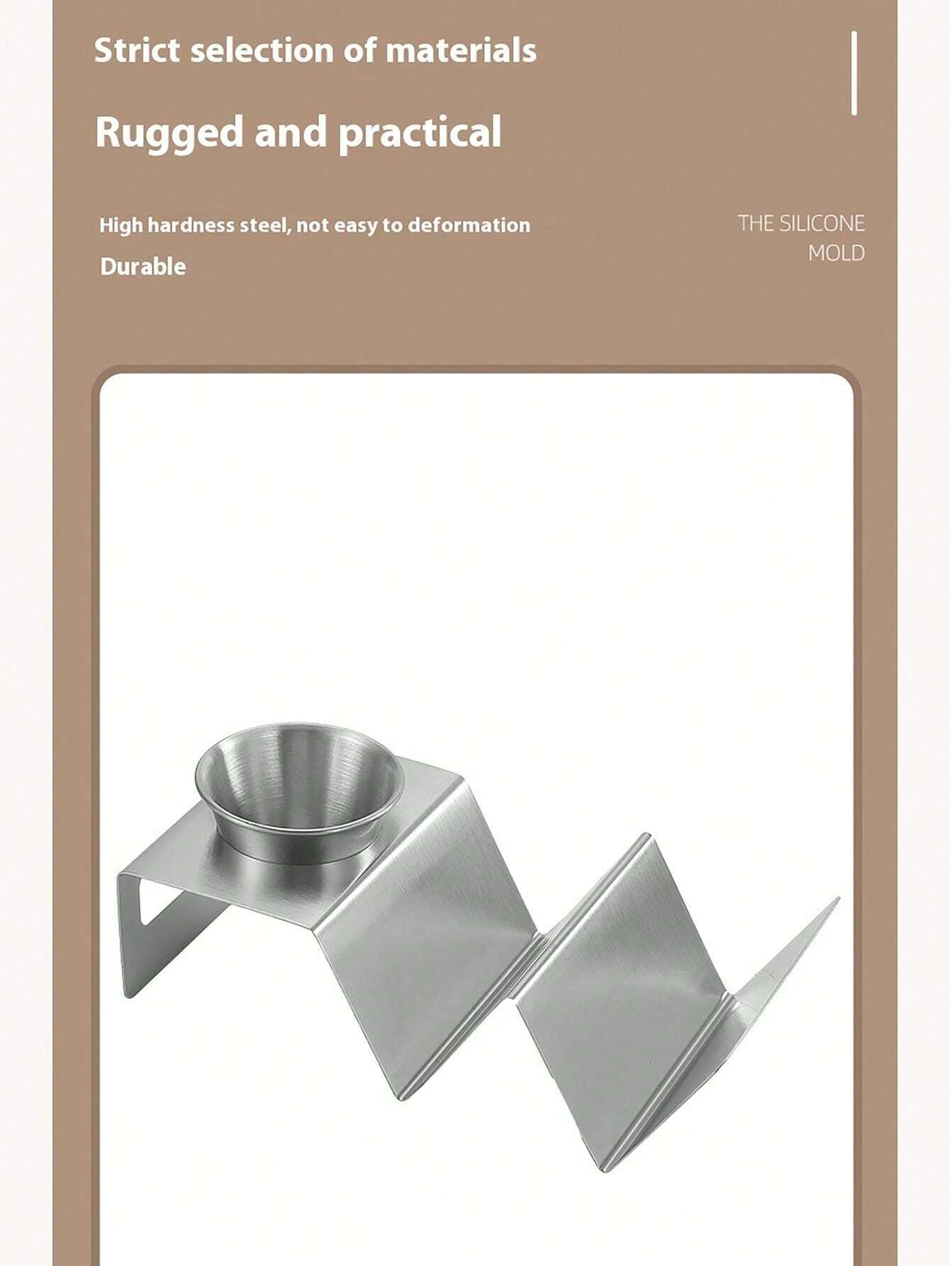 Chef Tacos 2 Pezzi Set Di Porta Tacos, 25&times;10 Cm Supporto Per Taco, Supporti Per Taco In Acciaio Inox, Porta Taco Con Manici, Forno, Grill E Lavabile In Stampi Per Tacos