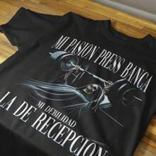 PLAYERA CAMISETA MEMES CALAVERA GYM Y URBAN CALAVERAS CHIDAS 34 - Negro - Ver 1