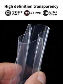 500 piezas Fundas claras para juegos de cartas, funda protectora de plástico PP de alta definición para tarjetas deportivas, tarjetas coleccionables, cartas de estrellas, cartas de intercambio y mini fotos - transparente - Ver 3