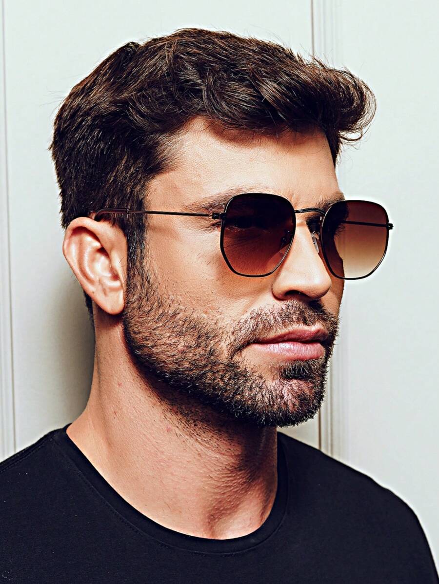 Men Fashion Glasses - 棕色 - 查看 1
