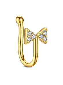 CIZME 1PC Fake Nose Ring CZ African Nose Cuffs Gold Faux Septum Nose Rings Clip On Nose Jewelry For Woman Non Pierced Jewelry, Multi-Style Fake Nose Rings For Women African Nose Cuff Non Piercing Nice Gift For Her On Birthday/Valentine's Day/Christmas, Fake Septun Fake Nose Ring